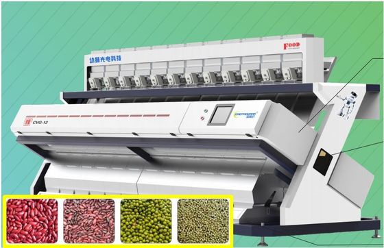Máy phân loại màu hạt 2,4-6,0 T / H Cấu trúc thác nước loại bỏ thông minh