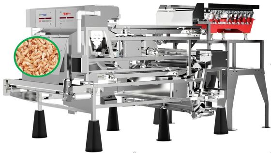 Thiết bị phân loại tôm điều khiển di động Thiệt hại thấp hơn 3,5 T / H với ống kính Phoenix